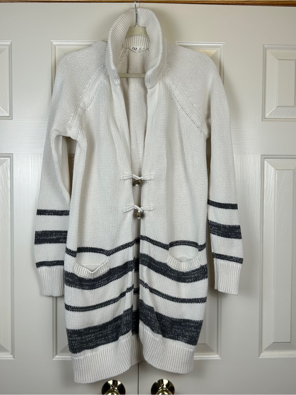 Gap Long Line Striped Cardigan Sweater